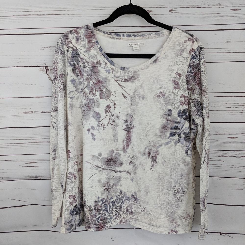 Coldwater Creek burnout long sleeve top